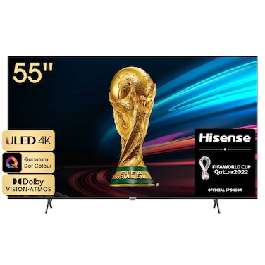تلفزيون هايسنس 55 بوصة 4K UHD Smart TV 55U6HQ أسود 2022