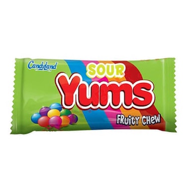 Candyland Sour Yums Fruity Chew Sweet Candy 18g