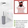 Toilet brush Grey - unbreakable, Plastic (TPE), 10 x 37 x 10 cm
