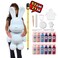XXL BUNNY MONEY SAVER BEARBRICK ACRYLIC FLOW POUR PAINT DIY SET (22 inch - 53 cm) COLORS: White, Light-Pink, Light-Blue, Dark-Purple, Black, Rose-Red