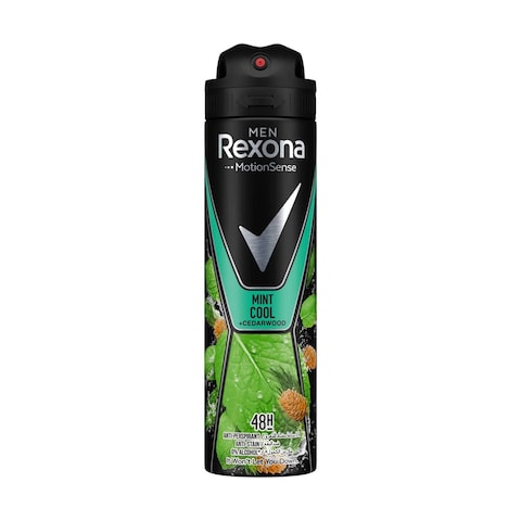 Rexona Antiperspirant Deodorant Spray with Mint Cool And Cedarwood For Men - 150 Ml