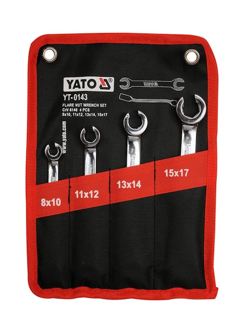 طقم مفتاح ربط 8 × 10 ، 11 × 12 ، 13 × 14 ، 15 × 17 مم YT-0143