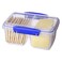 Sistema Clip It Split Rectangular Food Storage Container Large 1L