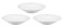 Shallow Porcelain Soup Plate, White, 23 cm, TS-WH-20, 3 Pcs Set