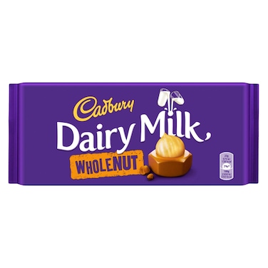 Cadbury Dairy Milk Whole Nut Chocolate Bar 200g