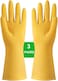 ZALCOON Household Reusable Dishwashing Gloves 3 Pairs,  Natural Rubber Latex Cleaning Gloves for Kitchen Cleaning (LARGE)