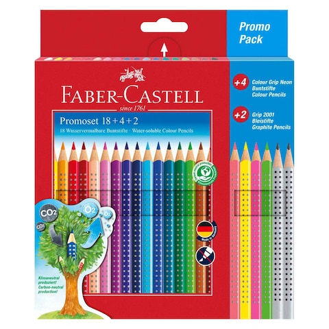 Faber-Castell Colour Grip Pencils Multicolour 17cm 24 PCS