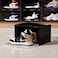 1CHASE&reg; Shoe Storage Box, Side Open High Quality storage Organizer Boxes - Stores Shoes Size up to UK 46 (Big Size), 2 Box Set (Black)
