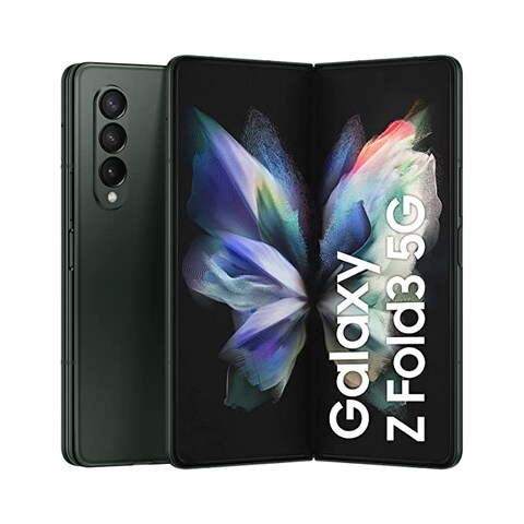 Samsung Galaxy Z Fold3 5G, Dual SIM and eSIM, 12GB RAM, 256GB, Phantom Green - International Version