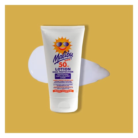 Malibu Kids Coloured SPF Suncare Body Lotion For Kids SPF 50 150ml