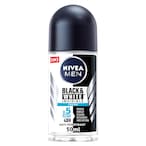 Buy NIVEA MEN Antiperspirant Roll-on for Men Black and White Invisible Protection Fresh 50ml in UAE