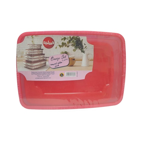 الوطنية أوميجا طقم حافظة طعام - 4 قطع