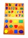 Wooden ABC Alphabet  Shape Learning Puzzles Toys with Puzzle Board & Letter Blocks