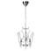 Chandelier 3-Armed Silver-Colour Glass