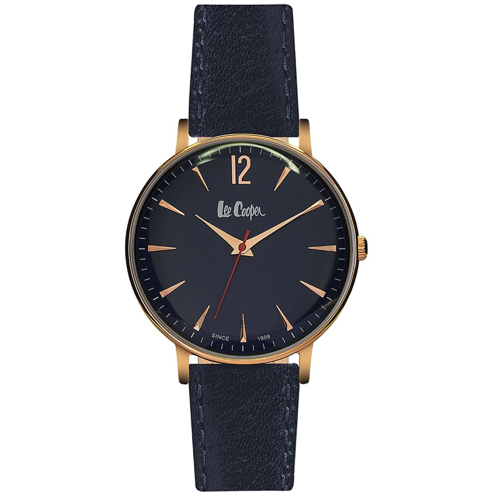 Buy Lee Cooper Women s Analog Rose Gold Case Blue Leather Strap Black buy-lee-cooper-women-s-analog-rose-gold-case-blue-leather-strap-black