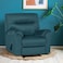 In House Velvet Rocking &amp; Rotating Recliner Chair - Dark Turquoise - AB01