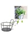 2-Piece Hanging Railing Planter Basket Black