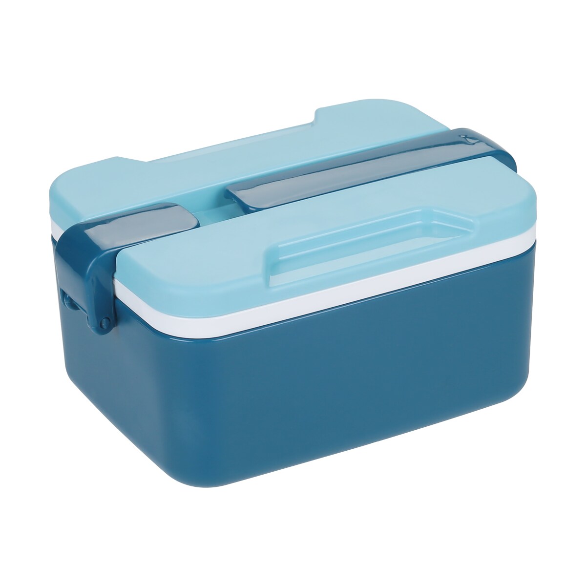 Buy Vague Plastic Two Layer Rectangle Lunch Box 1.6 L ,Blue,Green,Peach ...