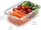 Aiwanto Glass Lunch Box Meal Prep Containers Food Storage Box with Lid Leak-proof Lunch Container Microwavable 1000ML Capacity（Equipped with knife and fork）
