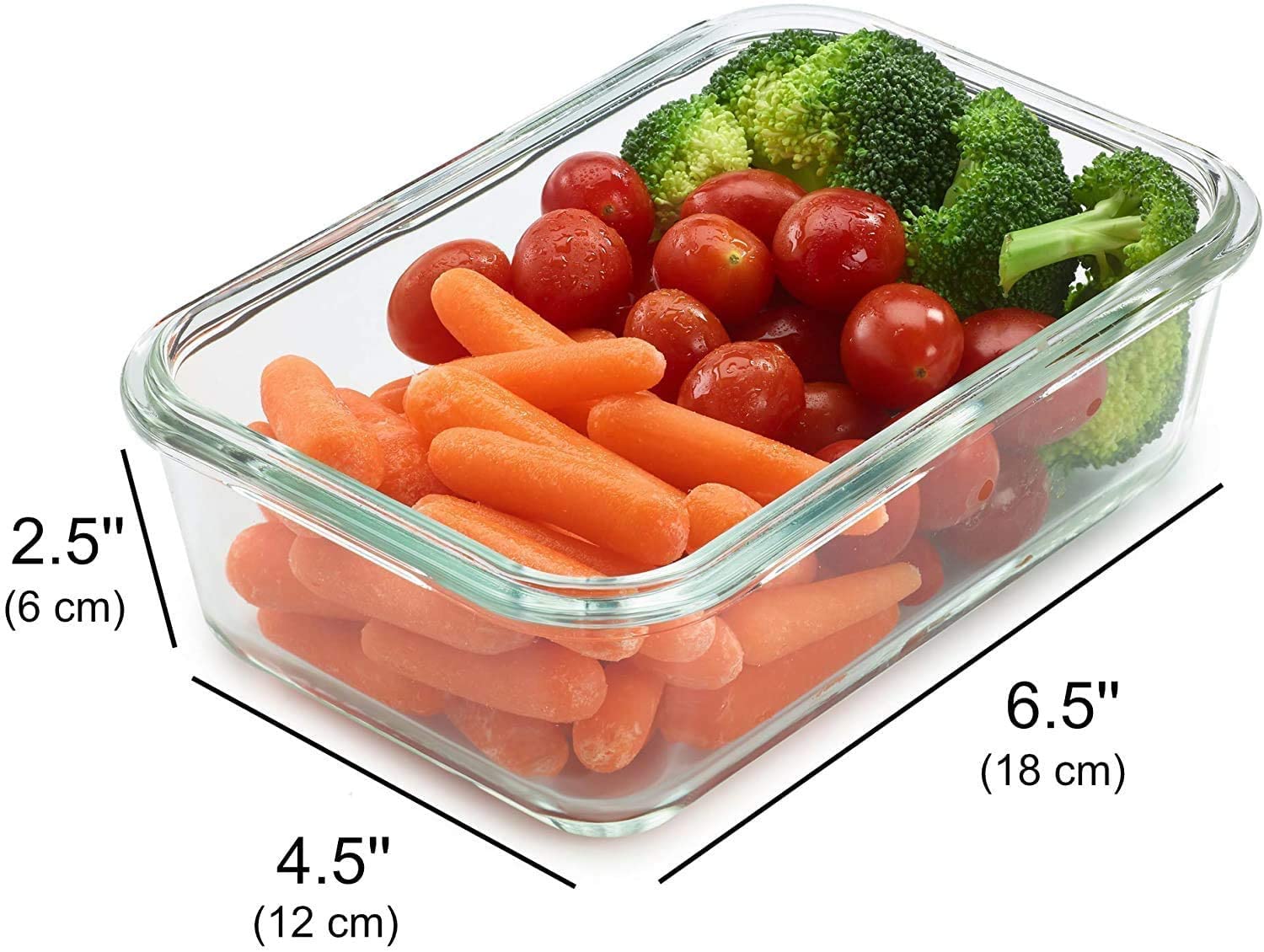 Aiwanto Glass Lunch Box Meal Prep Containers Food Storage Box with Lid Leak-proof Lunch Container Microwavable 1000ML Capacity（Equipped with knife and fork）