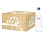 Buy Evian Natural Sparkling Mineral Water 330ml x Pack of 20 in Kuwait