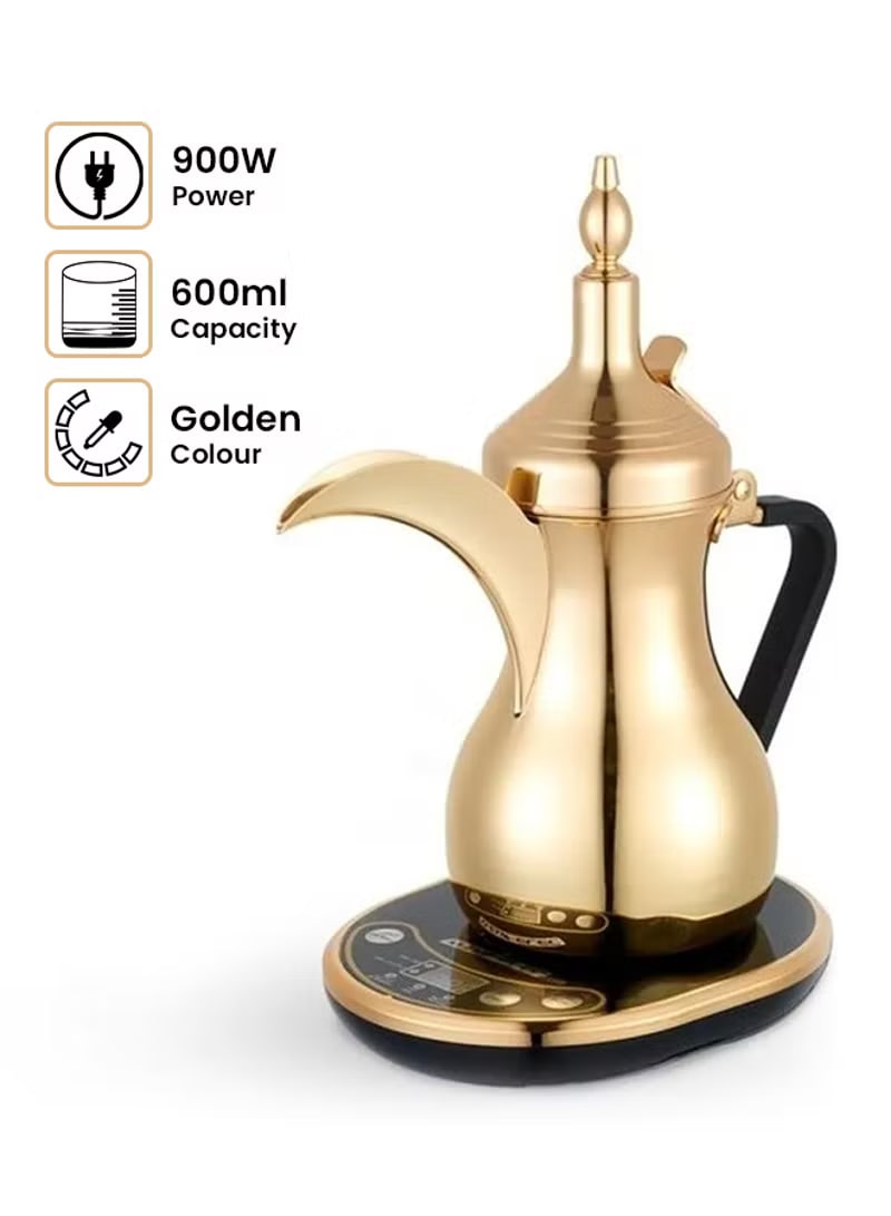 Buy Alsaif Electric Arabic Coffee Maker, 600ml, 900W, E03304, Golden ...