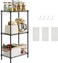 3 Tier Narrow Metal Wire Shelving Rack - Adjustable Steel Storage Shelves, Organizer for Kitchen, Pantry, Laundry, Office