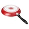 Brinox Aluminum  Frying Pan With Spatula 26cm Cherry Red