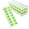 Generic New Environmentally Friendly Silicone Plastic Ice Cube Mold 14 Squares Ice Making Container 4-Pieces Green