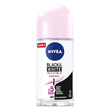 Nivea Black and White Invisible Original Antiperspirant for Women Roll on - 50ml