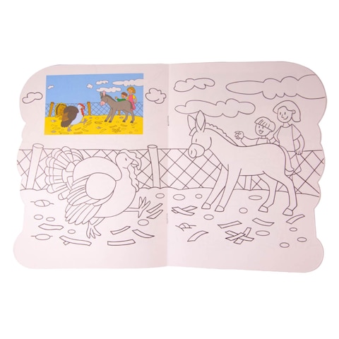 Veda 03CHB3002 Look &#39;N&#39; Color Book In The Farm