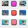 O Ozone 7 In 1 Kit Compatible For Gopro Hero 9 Action Camera Accessories With Silicone Lens Cap, Tempered Glass Protector, Lens Filters, Black