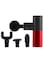 4 Speed Mini Portable Handheld Percussion Muscle Massager Gun for Pain Relief with 4 Massage Heads Red/Black