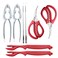 Luckkyme Seafood Tools, Lobster Crab Crackers Lobster Shellers Seafood Forks Seafood Forks(8 Pieces, red)