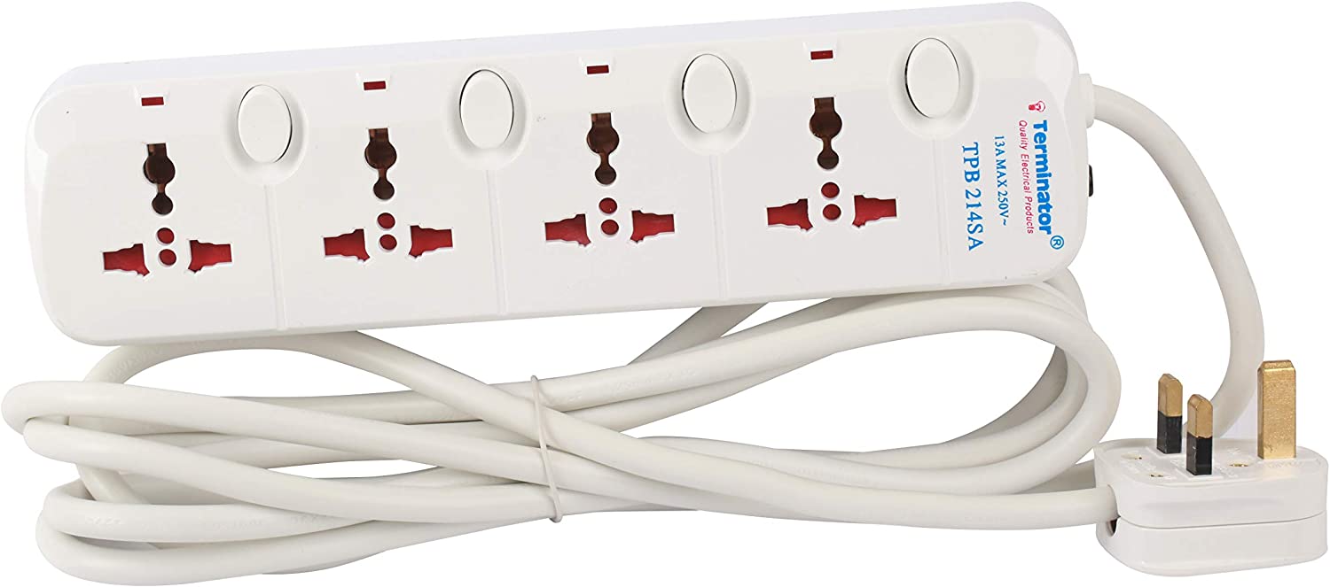 Buy Terminator 4 Way Universal Power Extension Socket 5M Online ...