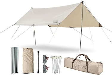 Yulan Outdoor Portable Tent Tarps Waterproof And Windproof, Lightweight Camping Tarpaulin Canopy Hammock Rain Fly Shelter For Outdoor Backpacking Hiking Beach, 35Lsj-0385