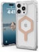 Urban Armor Gear UAG Plyo MagSafe compatible for iPhone 15 Pro Max case cover [16 Feet Drop tested] - Ice   Rose Gold