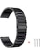 Generic Stainless Steel Smartwatch Strap Band For Samsung Galaxy Watch 46mm/Huawei Gt2/Gear S3 Frontier And Classic/Honor Magic 2/Fossil 22millimeter Black