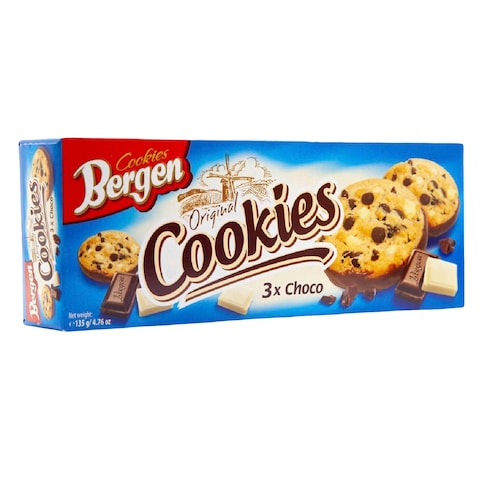 BERGEN 3 X CHOCO COOKIES 135G