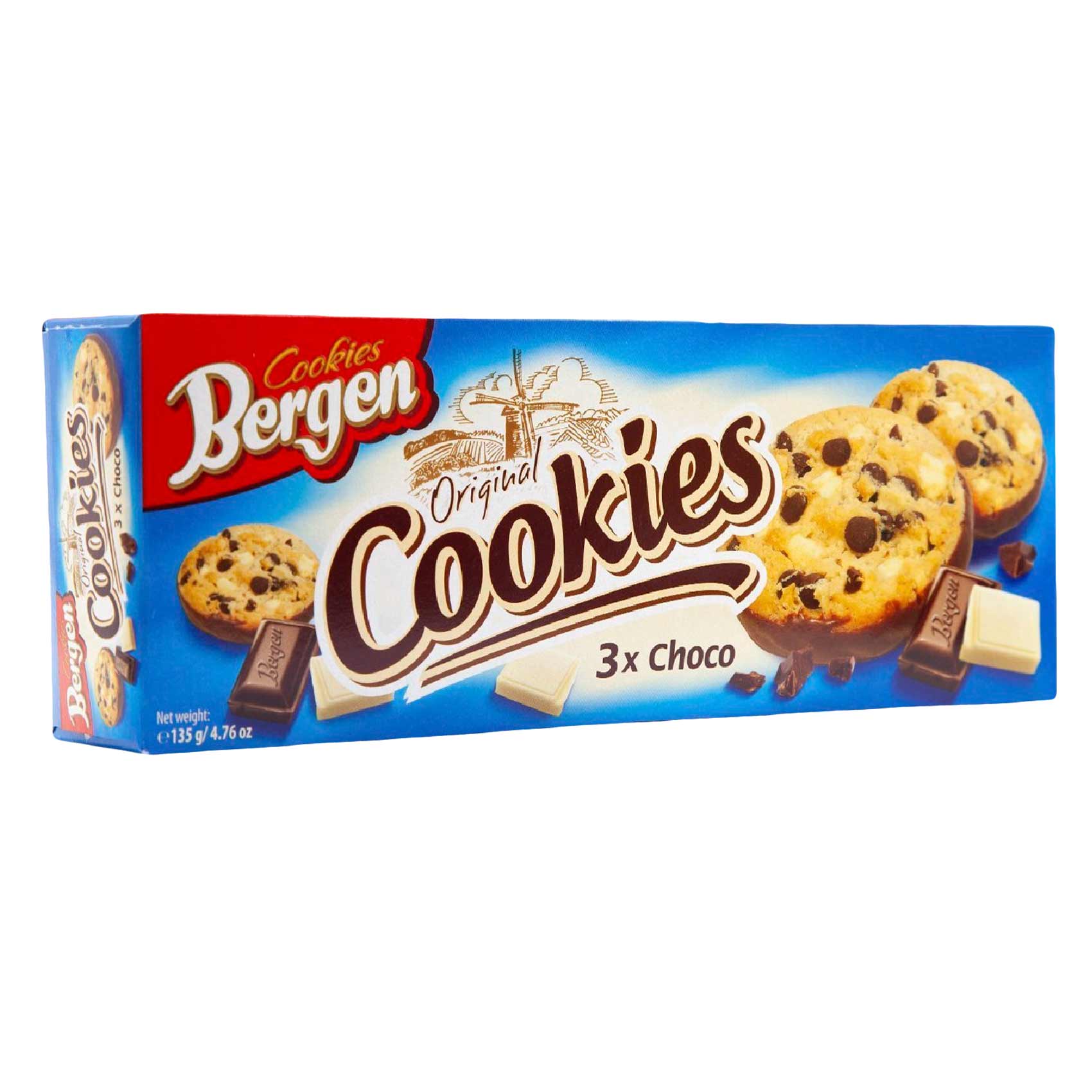 BERGEN 3 X CHOCO COOKIES 135G