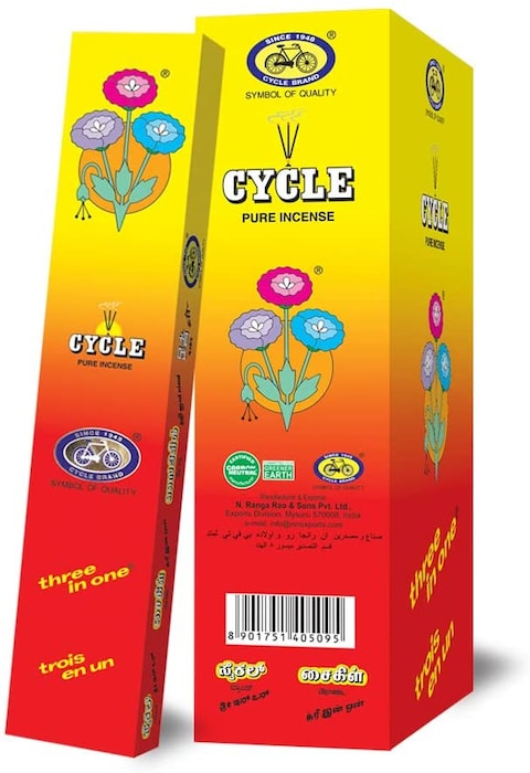 Cycle Agarbathies-Cycle Incence stick Three in One - Pack of 12