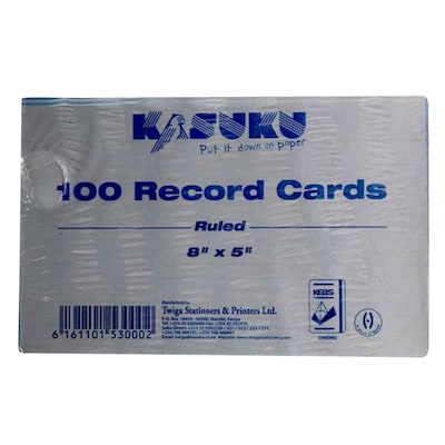 KASUKU RECORD CARD 8X5