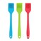 Generic Silicone Pastry Basting Grill Barbecue Brush, Food Grade Kitchen Brush With High Temperature Resistance, Use For Bbq Grilling/Dessert Baking/Marinating, Set Of 3 Pcs - 20Cm