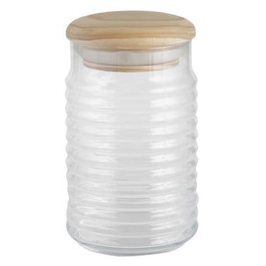 Pasabahce Babylon Jar with Airtight Wooden Lid 1120ml