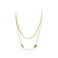 Aiwanto Necklace With Heart Love Pendant Two Layer Love Gold Neck Chain Necklace Beautiful Gift Womens Girls Necklace