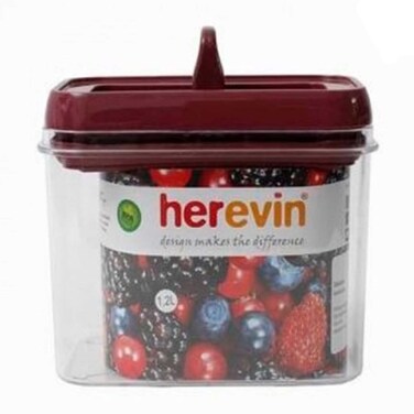 هيرفين علبة تخزين - 1.2 لتر - ألوان متنوعة