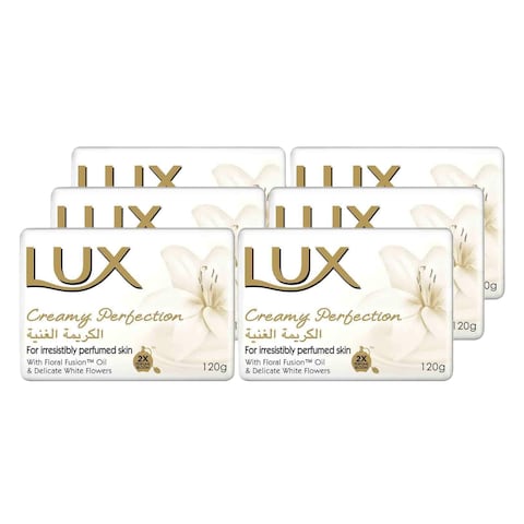 Lux Creamy Perfection Bar Soap 120g x Pack of 6