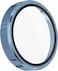 Levelo Lucent Duo 9H Hardness Camera Lens Protector Compatible With iPhone 14/14 Max, Premium Tempered Glass Lens, Screen Protector Film Cover, 3D Bubble-Free Anti-Scratch - (Silver) (Blue)