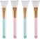 Generic 4 Pcs Silicone Face Mask Brush Soft Silicone Facial Mud Mask Applicator Multicolor