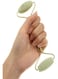 Generic - Portable Jade Facial Roller Green/Gold 14centimeter